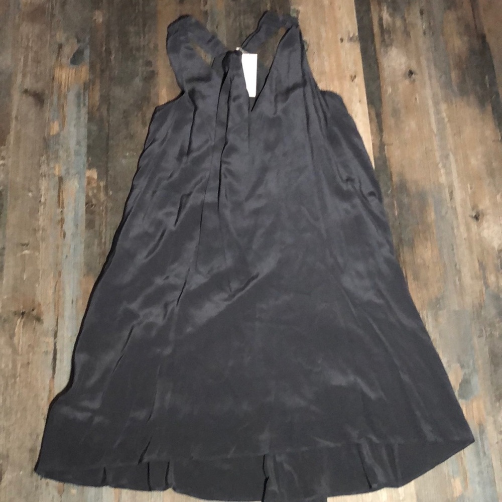 NWT Rebecca Taylor grey swing dress with tie